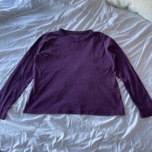 Lands' End Women’s Purple Long Sleeve Shirt